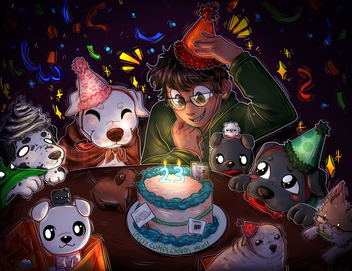 Mishi_Kou's tweet photo. Feliz cumpleaños (adelantado) Mexi! 
🎉🎂✨
@elmexicanlopez https://t.co/sSV8SzTctW