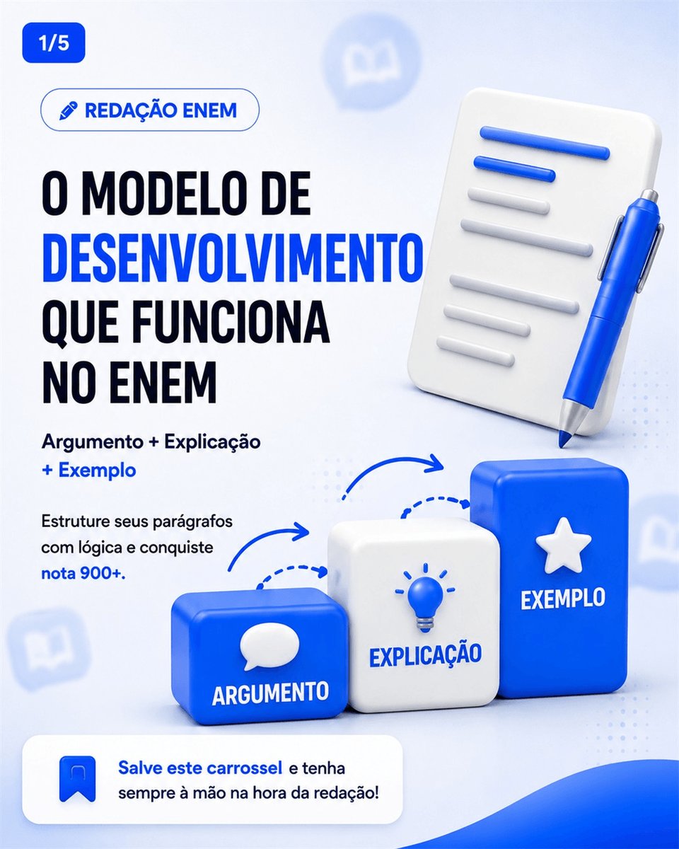 enem365's tweet photo. Seu parágrafo de desenvolvimento tá raso?
Provavelmente você para no primeiro passo de três.
A fórmula que resolve 🧵 https://t.co/8uWFLwzQwN