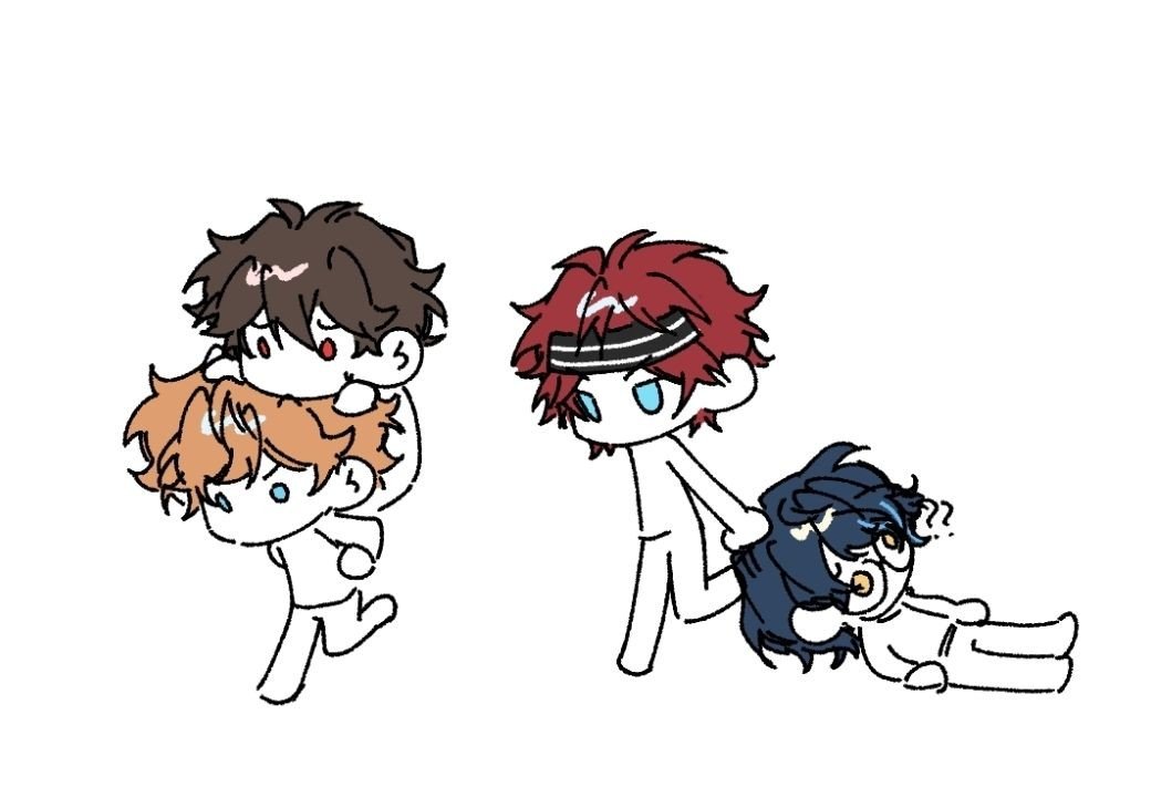 R_krkr10's tweet photo. 그리고 러닝하면서 그렸던 그림
유리화에서 치~쨩 선배 업고 린네 선배가 파란 선배 끌고갔던 그 장면 https://t.co/qpdZSDPe20