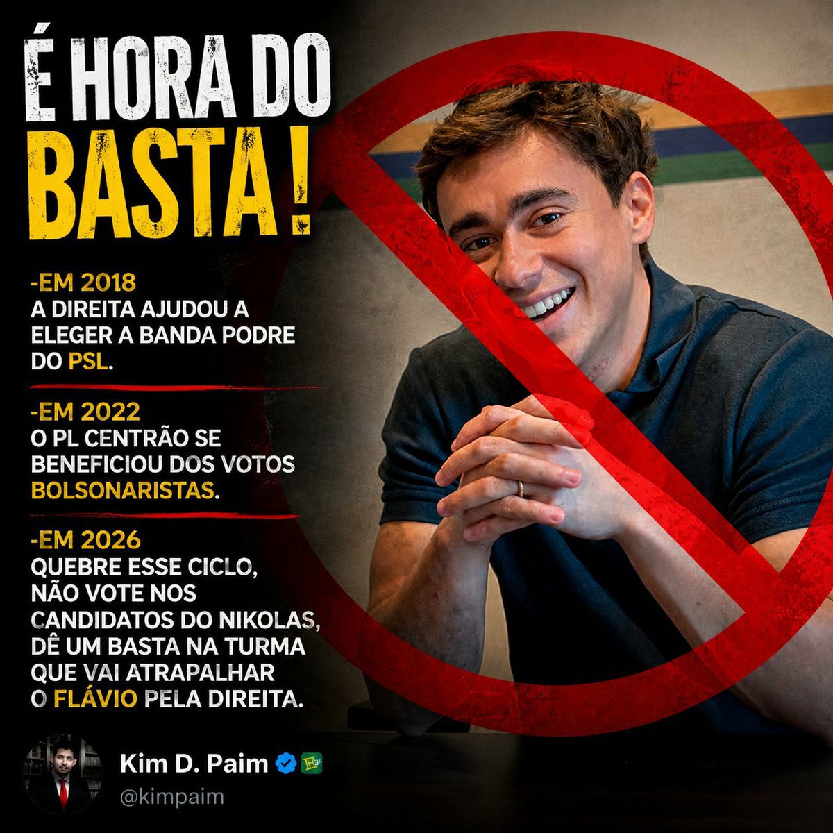 MarcoMtonis's tweet photo. Se o Nikolas indicou não vote https://t.co/P7uzQrPNfP
