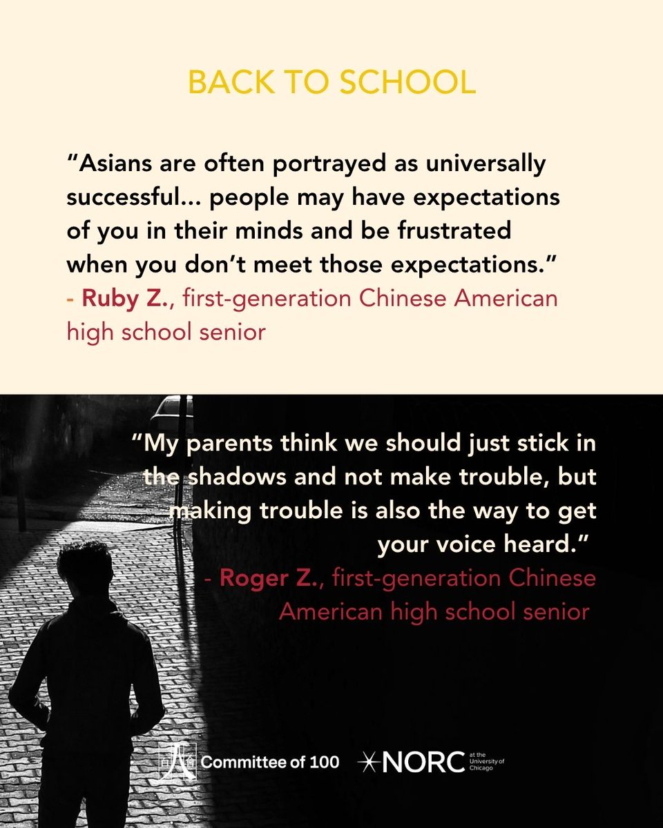 Committee100's tweet photo. As we head #BackToSchool, we gathered insights from teens on how they feel about the "model minority" stereotype - supported by our own research data. See QR code at the end to download.

#ModelMinority #Research #ChineseAmerican #AAPI https://t.co/Ngt8KJRoFn