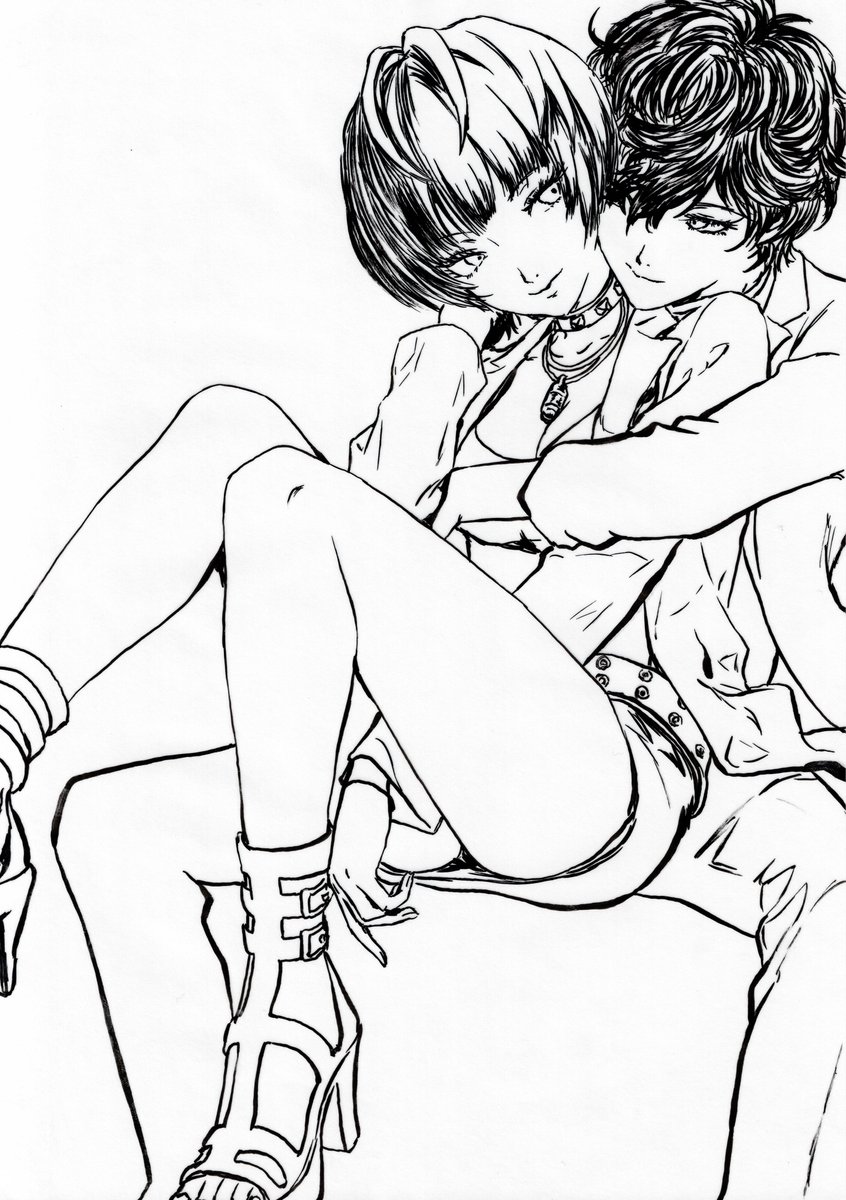 OeilVert_Sub's tweet photo. 武見先生とジョーカー
「この身長差がちょうどいい」の没案
#Persona5 https://t.co/BGjlrDXl7k
