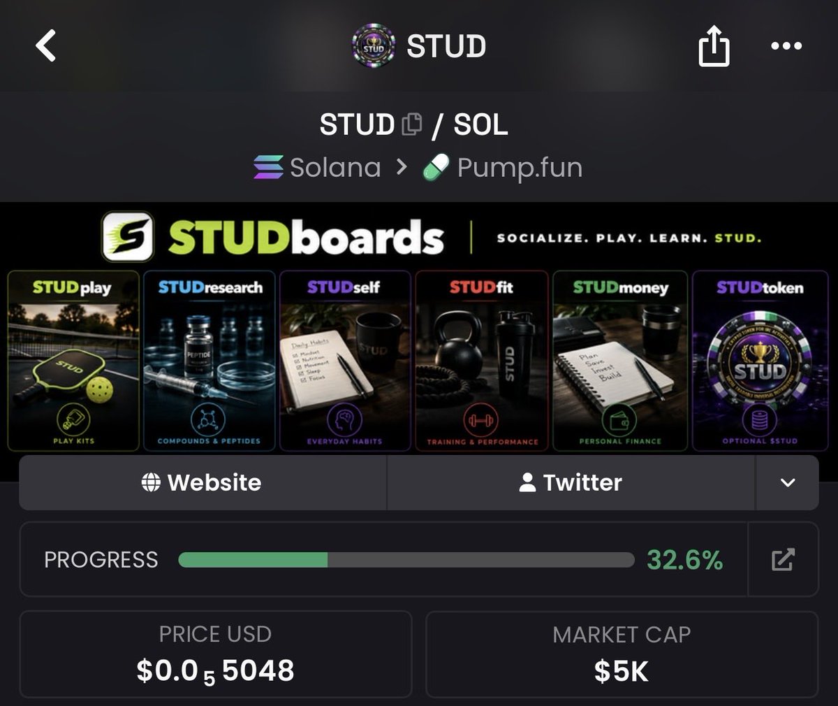 STUDboards's tweet photo. For the memecoin traders... project is around 6 months in. Hasn't graduated. https://t.co/rgVWQLXH9V

A1zuHvVrqy2vFuqRJY4R5uQrNRpNmNHKScPPVEM3pump

$STUD #STUD #pumpfun https://t.co/1K8pCdid63