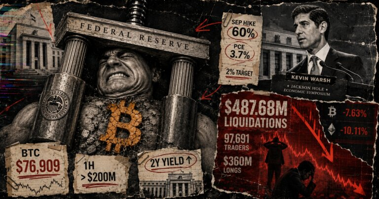 kvgnb9's tweet photo. Federal Reserve Chairman Kevin Warsh triggered a $488 million sell-off in cryptocurrencies, fueling expectations of an interest rate hike. https://t.co/Bos6b9S7pF