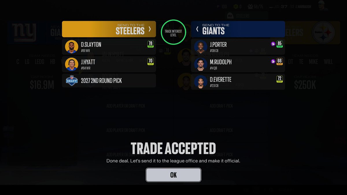 NYblapp7's tweet photo. Starting my yearly giants franchise with a bang (Rudolph was just $$) then playing Skyrim to kick in the late year vibe come on by and hangout !

#twitch #madden #livestream #gaming #skyrim #giants 

https://t.co/lm4Y23pVOT https://t.co/o7TJOQmFa3
