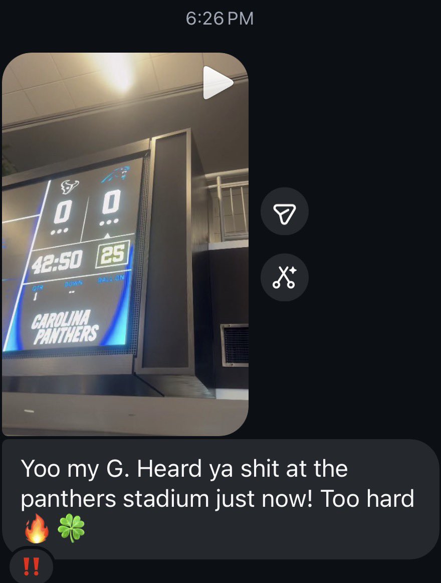 YungBizzle704's tweet photo. They played my song @ the @Panthers stadium today 🥲 🏟️ #KeepPounding #YesIndeed https://t.co/HCUgFada6S
