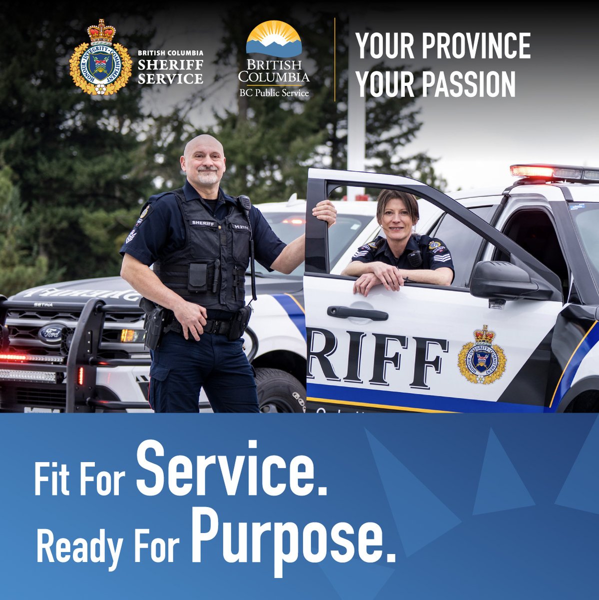 BCSheriffs's tweet photo. BC Sheriff Service DYK! Once sheriff applicants are accepted, they head to #JIBC to learn the skills needed (including legal studies, emergency driving &amp; firearms) to succeed in the role. 
@JIBCnews https://t.co/o0bNEkrZz6