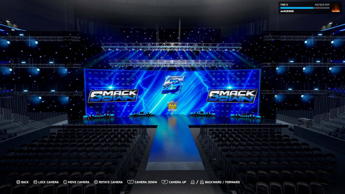 ORRKL2002's tweet photo. 🚨Finally Uploaded!! SMACKDOWN ’26 — ARENA + SHOW AVAILABLE NOW! 🔵⚡️

🏟️ Arena: SMACKDOWN ’26 (Post SS ’26)

📺 Show: SMACKDOWN ’26 on USA

👤 Creator: ORRKL2002

🔎 Tags: SD 26 • Smackdown • ORRKL2002 • Smackdown26

⚡ Detailed Post SummerSlam ’26 recreation featuring the new SmackDown stage, graphics & lighting.

🎨 Community voted 🫱🏽‍🫲🏿 Custom show logo combines key arena design elements for a complete SmackDown presentation.

🎮 PS5 | Xbox Series X|S | Switch 2

🔖 Save this post & download BOTH later on Community Creations!

#SmackDown #WWE2K26
