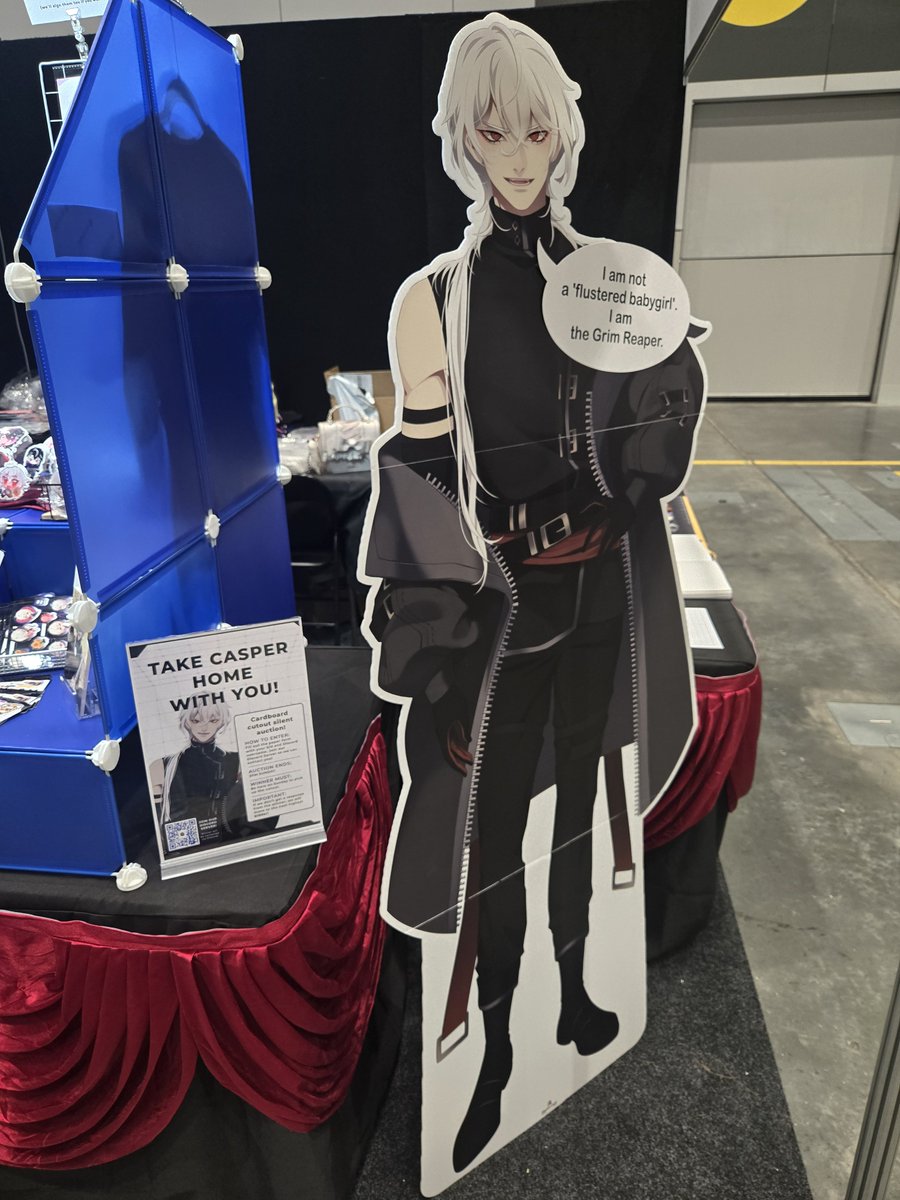 TwoHalfStudios's tweet photo. We're selling Casper (...a cardboard cut out, at least!) at Animaga!

Come by our booth to leave a bid 🥰 https://t.co/454ge5xsSm