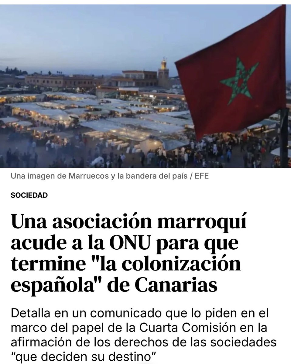 TalebSahara's tweet photo. Canarias, calienta que sales. El socio fiable del gobierno español, quiere el Sáhara Occidental, Ceuta, Melilla, Canarias y si le dais a Sánchez unos años más, también Andalucía y hasta Despeñaperros. https://t.co/ZYpgFyMFOR