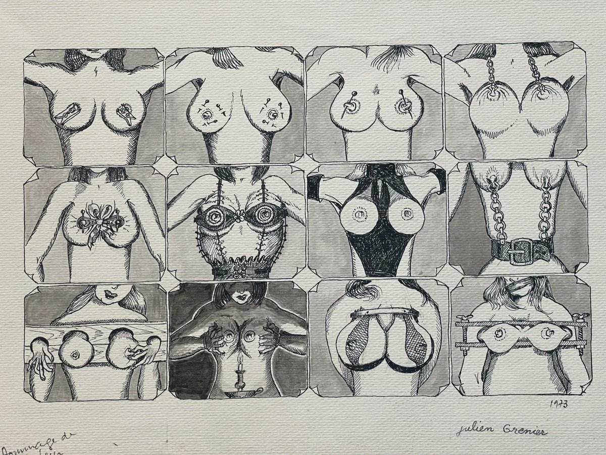 SensualAwarene1's tweet photo. Art by Julien Grenier , 1973 https://t.co/aV3SmNx0HX