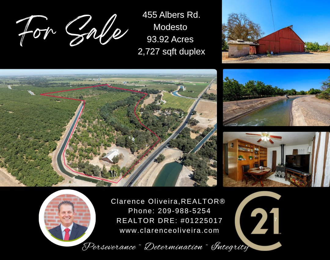 ClarenceC21's tweet photo. #JustListed - ๐งโ๐พ#FarmGround! 93.92 Acres of #ChandlerWalnuts, ๐คฝ#OnDryCreek with #MultipleWaterSources, and ๐๏ธ#PotentialDuplexIncome... Clarence Oliveira | DRE# 01225017 | Century 21 | 209.988.5254 #ClarenceOliveira #TurlockHomes https://t.co/qpH0s9wLwy https://t.co/pwN2gk5D3J