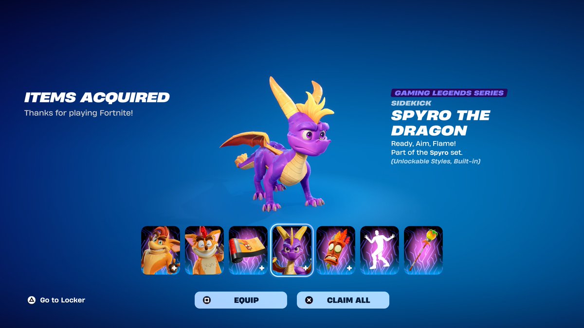 FortniteFNLK's tweet photo. Fortnite Spyro The Dragon Sidekick Giveaway 🎁

To Enter: 
❤️♻️ LIKE &amp; RETWEET
📲 FOLLOW @FortniteFNLK @braniyt 
🛑 SUBSCRIBE https://t.co/D1nREDDIhN
🎙️JOIN DISCORD https://t.co/5Hh97mq8I0
✅ COMMENT “DONE” https://t.co/Od3VcfElrB