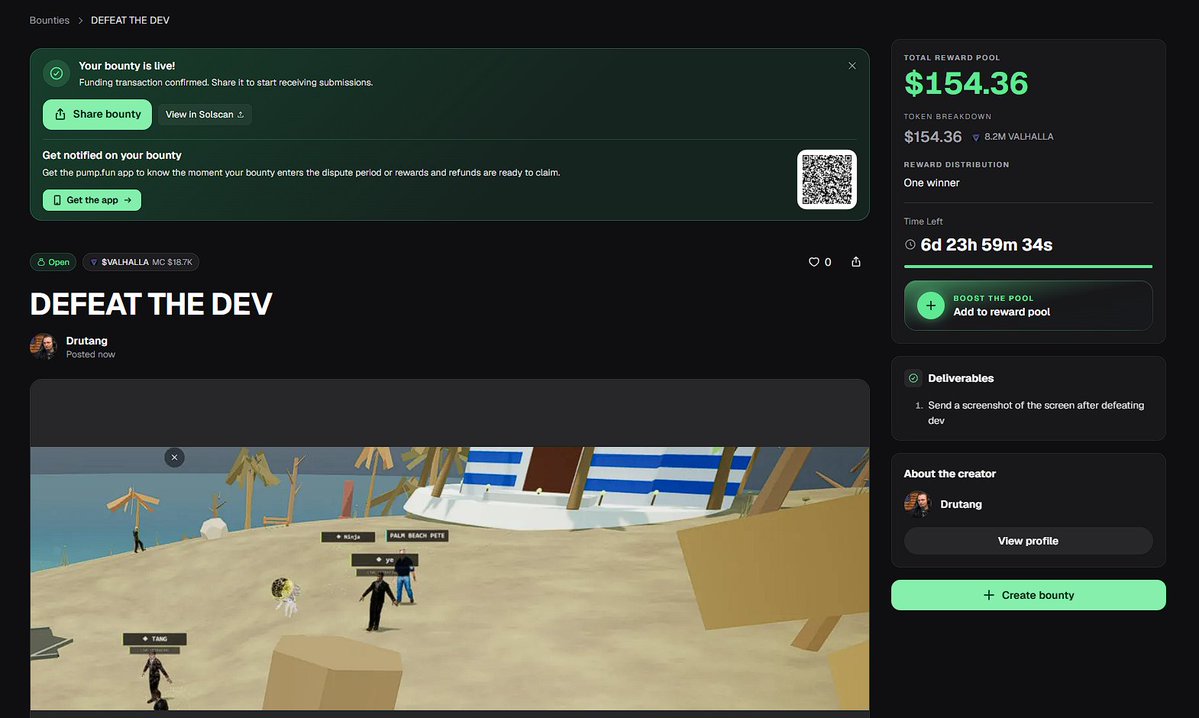 ValhallaTCG28's tweet photo. NEW PUMP FUN BOUNTY LIVE:

DEFEAT OUR DEV @DrutangReborn FOR 8.2M solana:HhMA9RYiaoddRKUhkwpwBoFeS86UacjCE5wDHiBTpump 

LOGIN AT https://t.co/pm2z2LdftK https://t.co/m1gPta2IYA