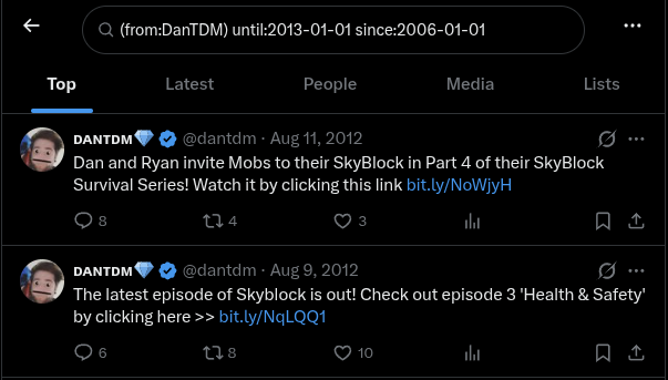 ScrapBloxVT's tweet photo. @dans_bathwater Found a 3 like tweet by DanTDM, it's a private video https://t.co/ogNOXAXiUY https://t.co/VY4wBgnVJI