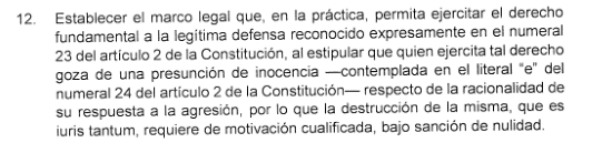 cviguria's tweet photo. Un punto que debe generar alerta es lo referido al tema del ejercicio de la legítima defensa. Se establece que ahora se entenderá que existe una "presunción de inocencia" para quien la ejerza... y según la racionalidad de su respuesta a la agresión. Pero aun así, ya consideran que quien ejerció ese derecho, es inocente desde el inicio. Y se supone que esto se investiga primero, en todos los casos...