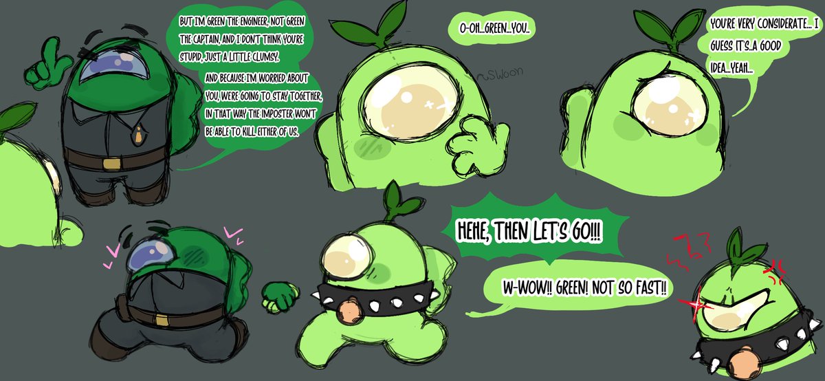 Soleclose's tweet photo. Ughhhgghg these two....

#amongus #amongusoc #comic #art #amonguscomic #amongusart #oc https://t.co/S7RvqRIt7V