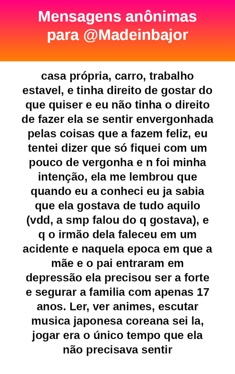 madeinbajor's tweet photo. Só de ler a sua caixinha eu já peguei ar. 
Vc é um imbecil. Completamente imbecil.  #bajo45170 https://t.co/4TrTihnBAZ