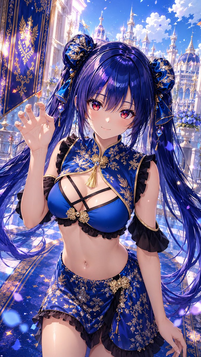 disya226's tweet photo. 【蒼華、王都を駆ける💙✨】
ノエラ
「ふふっ、見つけた。次は私が先に行くね!」
ラヴェリアの青空の下、ノエラが中華風衣装を身に纏い軽やかに次の場所へ🌌🌸
#ノエラ #Noela #Laveria #ラヴェリア https://t.co/WJu9EfwmxR