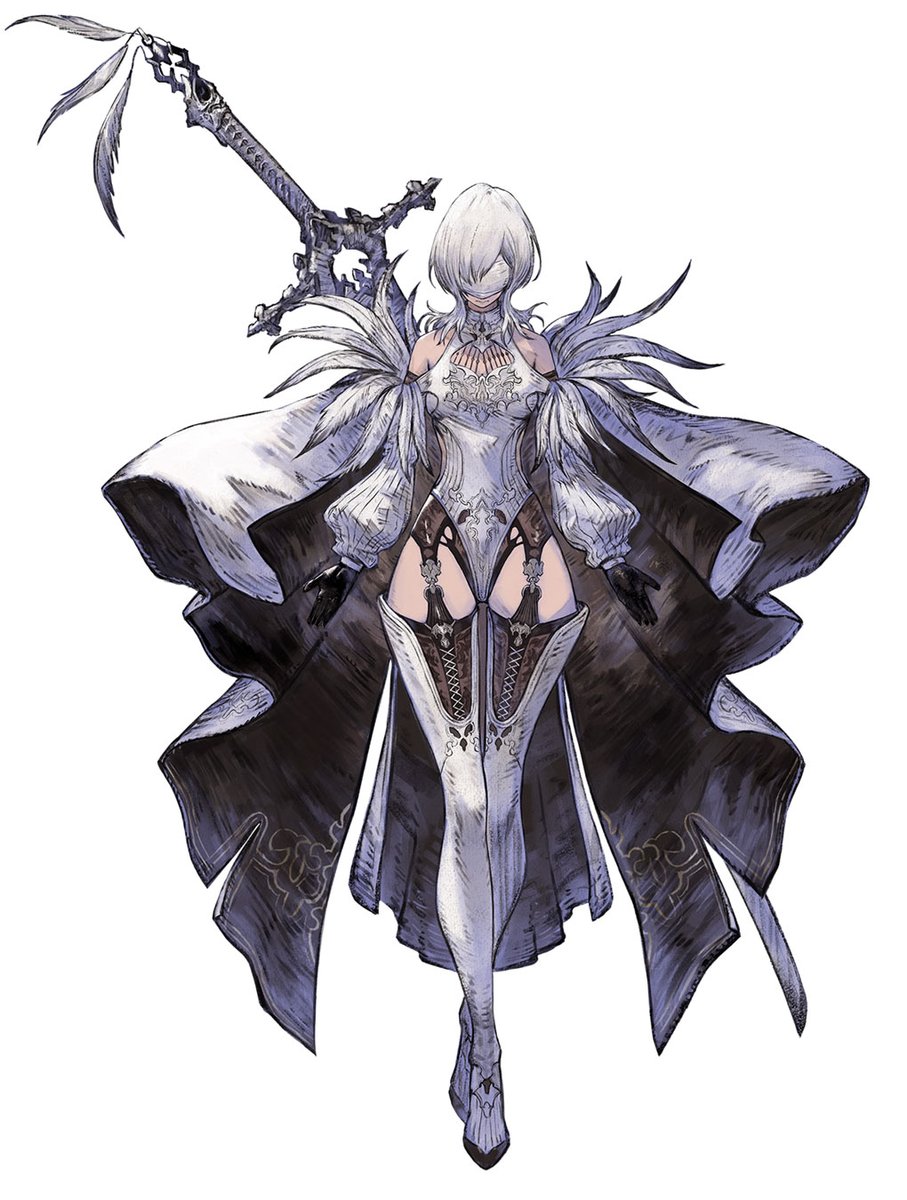 VideoArtGame's tweet photo. Official art | NieR Re[in]carnation - 10H, Reborn Warden

Artist: Akihiko Yoshida https://t.co/cVMzteisXA