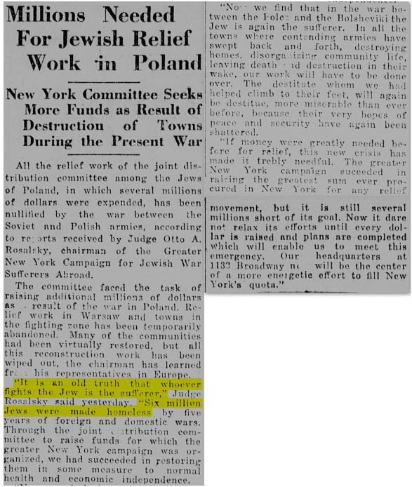 morgonjo's tweet photo. @RobertMGHowes @gisbert_ruben 1920: New-York tribune. (New York [N.Y.]) - August 29, 1920, page 12 - Backup
"Es una antigua verdad que sin importar quien luche, el judío es la víctima,"

"Seis millones de judíos fueron convertidos en indigentes..." https://t.co/3yMxPGhuJy