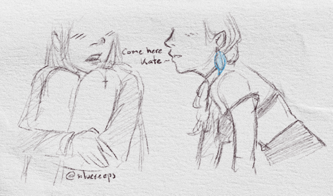 silverEEPS's tweet photo. The Trade part 4
(dialogue in alt text)
#AmberMarsh https://t.co/wjE6WlepGT