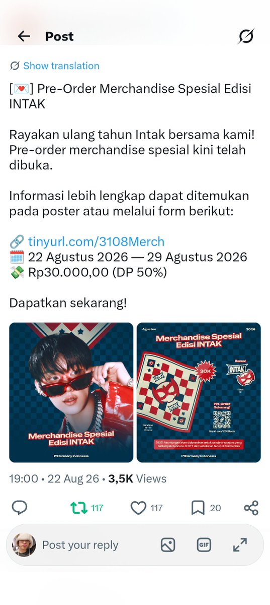 jkeijbae's tweet photo. @P1HarmonyID Done kakk! Moga rejeki🥹 https://t.co/HKlwDiS1PK