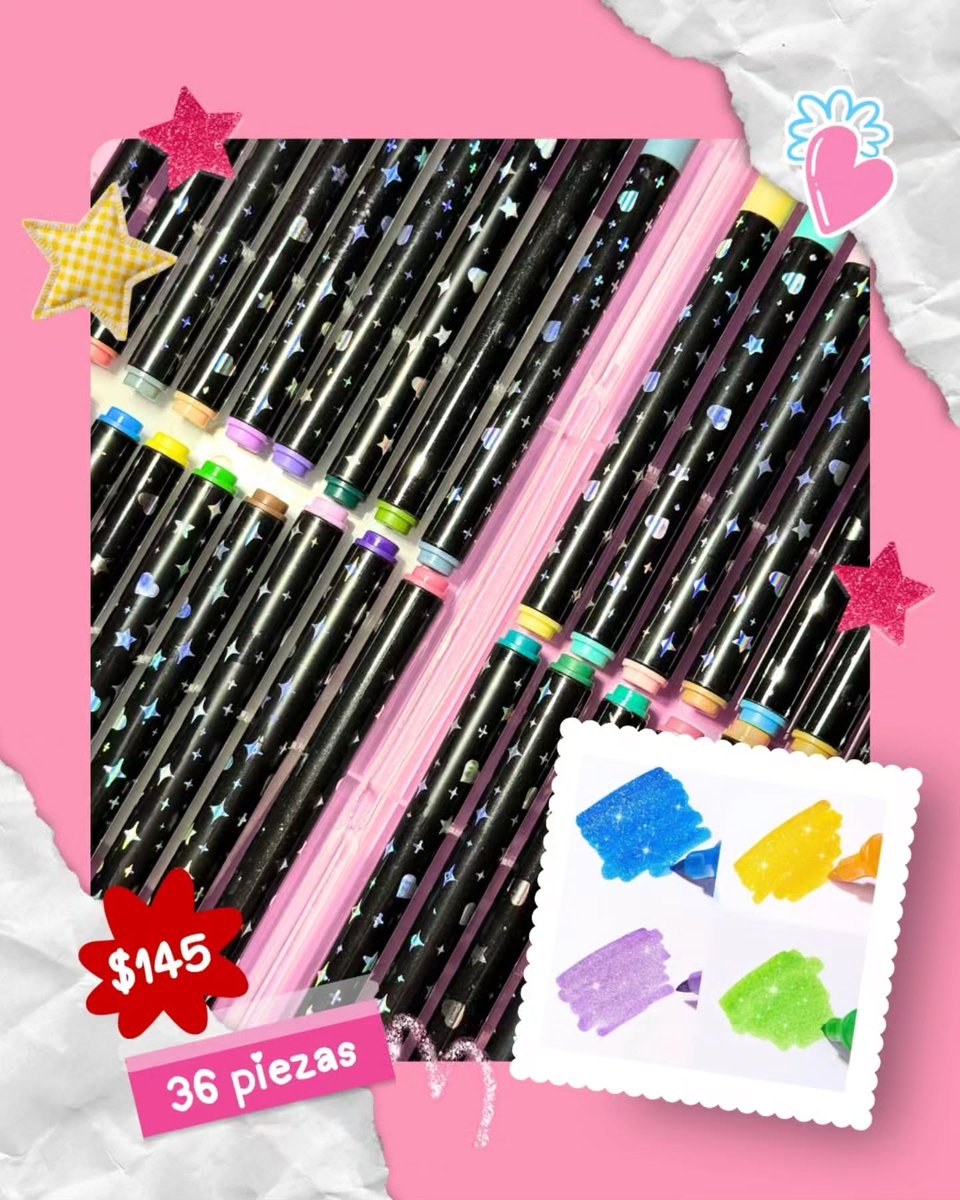 luyzera2010's tweet photo. POV: encontraste los plumones más bonitos de tu escritorio. 36 colores por $145. https://t.co/Z1dz8MzHBn