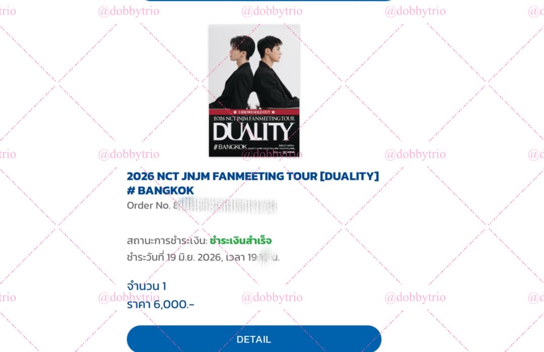 dobbytrio's tweet photo. 🐾 BTS WORLD TOUR ‘ARIRANG’ IN BKK
⌗ โซน A8 จำนวน 1 ใบ
⌗ โซน E2T จำนวน 2 ใบ

🐾 2026 NCT JNJM FANMEETING [DUALITY] # BKK
⌗ โซน BOTH SIDES จำนวน 1 ใบ
⌗ โซน JM จำนวน 1 ใบ
⌗ โซน E จำนวน 1 ใบ

🐾 EXO PLANET #6 EXhorizon in BKK
⌗ โซน G จำนวน 1 ใบ

#rvdobbygettix https://t.co/ViLmHf89sT