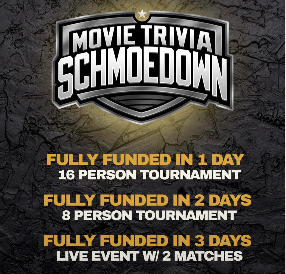 KristianHarloff's tweet photo. Just got off the phone with a Schmoedown legend. I laid out the plan if we hit our goals for the Kickstarter.
END OF THE CALL:
“Just to let you know, whether it is a 16 person or an eight person tournament… I am in.”
Let me just tell you that this person would be a heavy favor to go very far in the tournament.
LINK IN COMMENTS