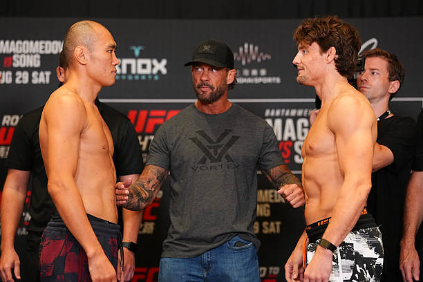 FightJunkieCom's tweet photo. UPSET ALERT! Cameron Nelson {+120} DEFEATS Meng Ding {-140} via 3 round DECISION on #UFCShanghai. Will go 3 rounds {+140} & Nelson wins by decision {+300} hits! #UFCFightNight286 #MMA #fightjunkie #MMATwitter #MengDing #CameronNelson https://t.co/Q2DJWVjOhH