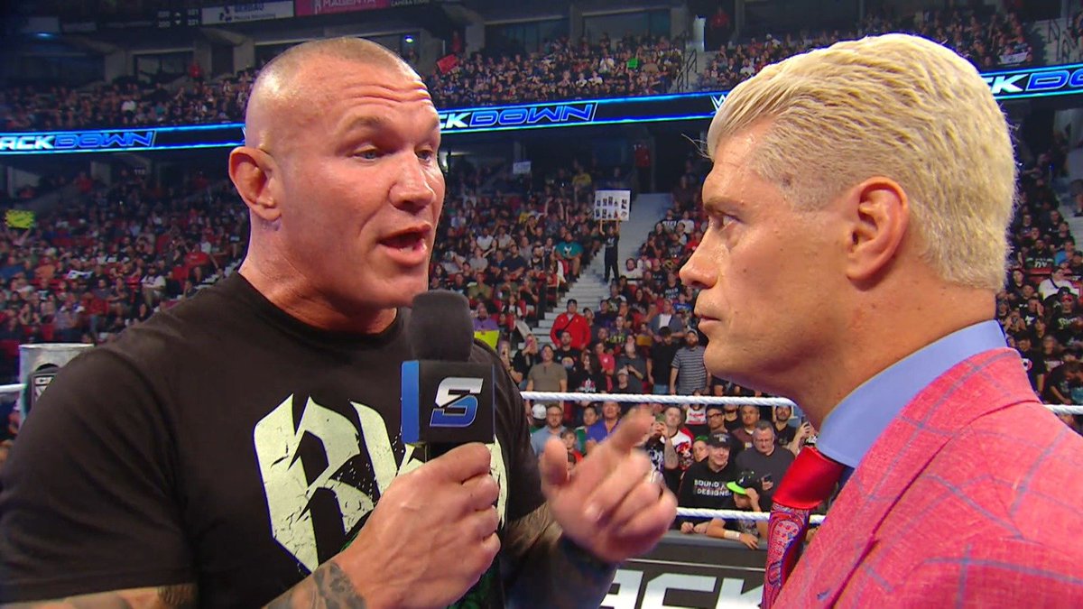 SKWrestling_'s tweet photo. "You were right there. Actually, you had a driver's seat because I needed to be driven from town to town safely. I needed a babysitter. I needed someone to be my b*tch. And you, Cody, raised your hand, more than willingly."

- Randy Orton to Cody Rhodes
#SmackDown https://t.co/V3IKGtfBWb
