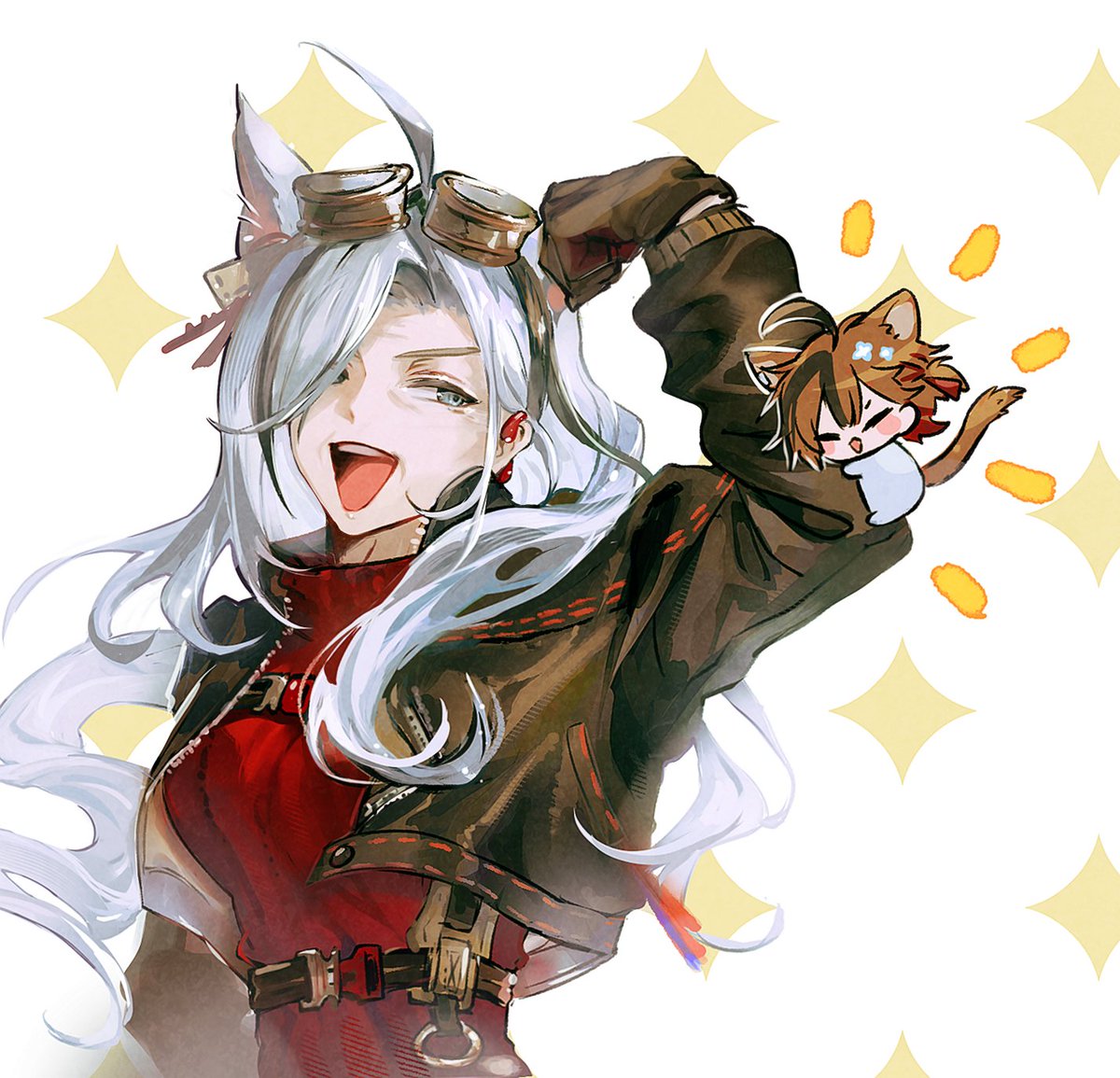 DailyNekomimi's tweet photo. The catgirl of the day is Catherine from Arknights! Today, August 28th, is her birthday! https://t.co/sxVI3mcjk6