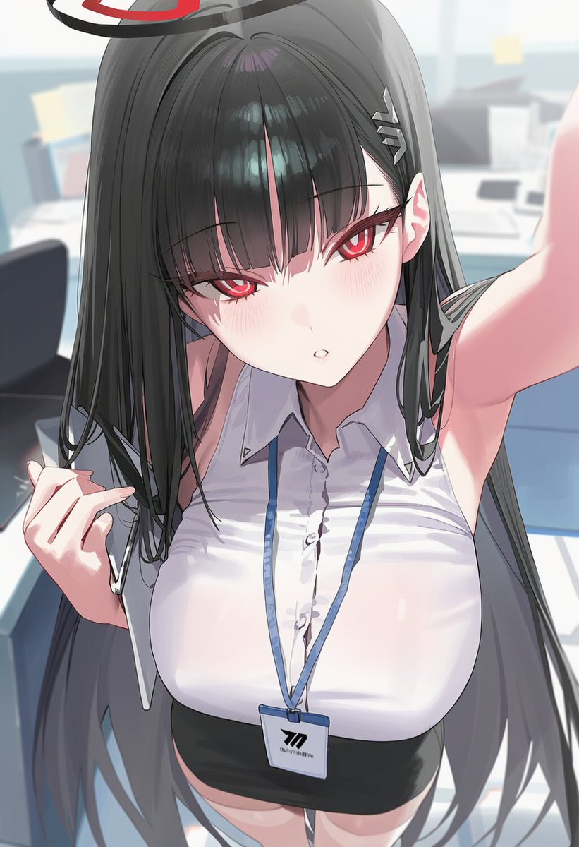 sarah_ai_illu's tweet photo. オフィスのリオ                                                                                                                                                                                                                                                                          SFW