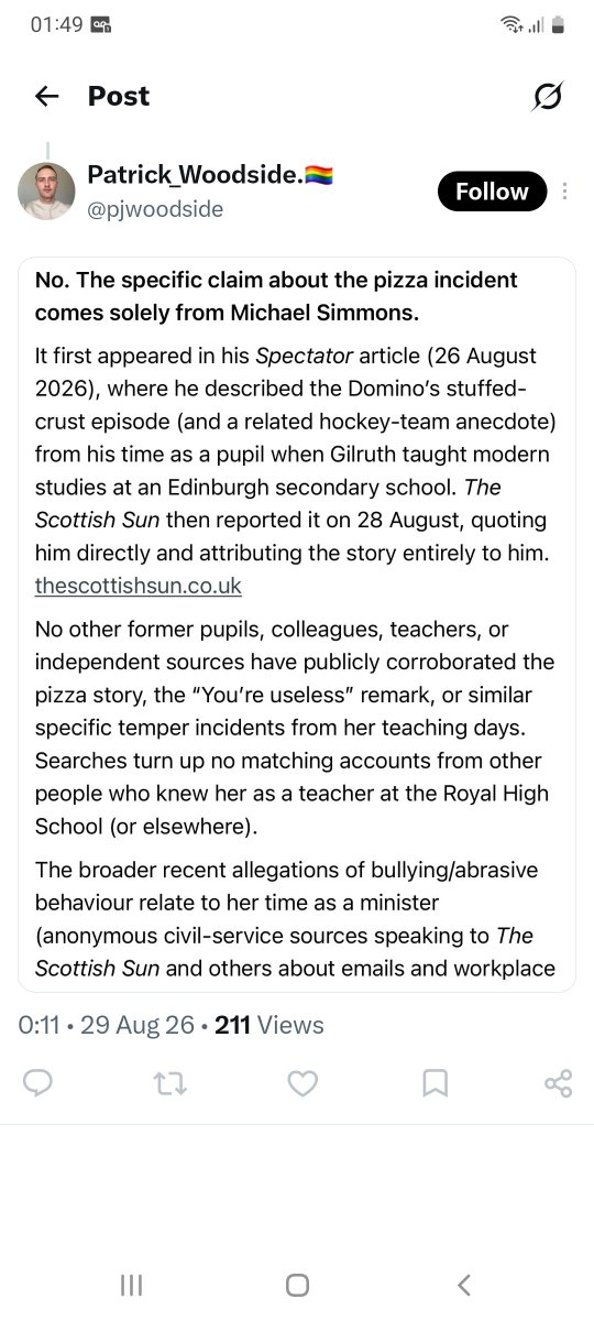 StephenUnhacked's tweet photo. @ScottishSun Well ,I believe it .Can't believe poor Patrick has went to such length &amp; investigation to defend her. Can't reply to him as,despite never having had any dialogue or contact with him ,he already has me blocked .🤣🤣🤣🤣🤣🤣🤣🤣 https://t.co/45UdkKS36s