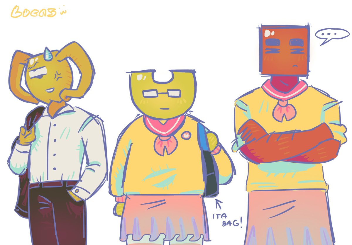 lucas_olyx's tweet photo. Japan college au #puzzleheads gonna draw my ocs too hehe AND COMIC! https://t.co/XCvbrTkN8D