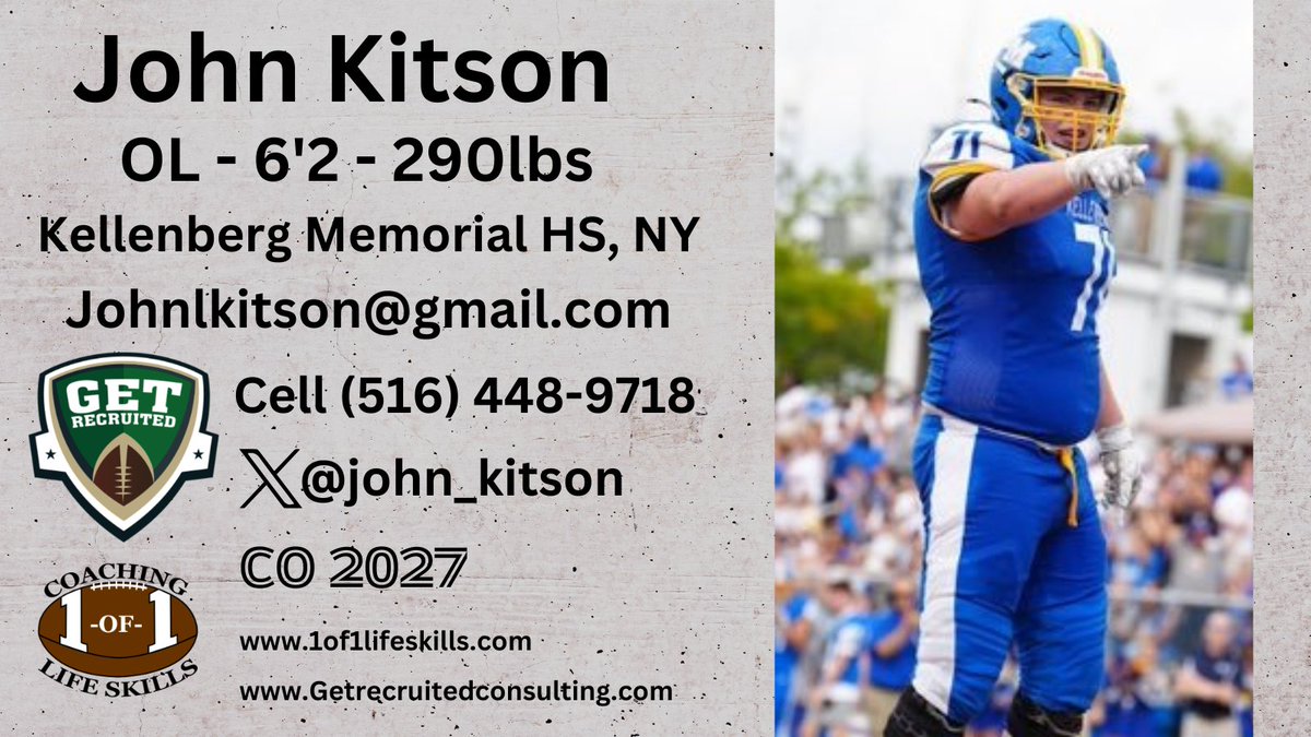 Get__Recruited's tweet photo. John Kitson - CO 2027 - OL/DL - 6'2, 290lbs - Tough, strong, physical, &amp; quick. Kellenberg Memorial HS, NY. Player Info: https://t.co/vFS0U0uNMD @1of1lifeskills @john_kitson @DCRedDevilFB @McDaniel_FB @DigInMules @UrsinusFootball @HobartFootball @UofRFootball @UnionCollegeFB https://t.co/3JlftEKxMn