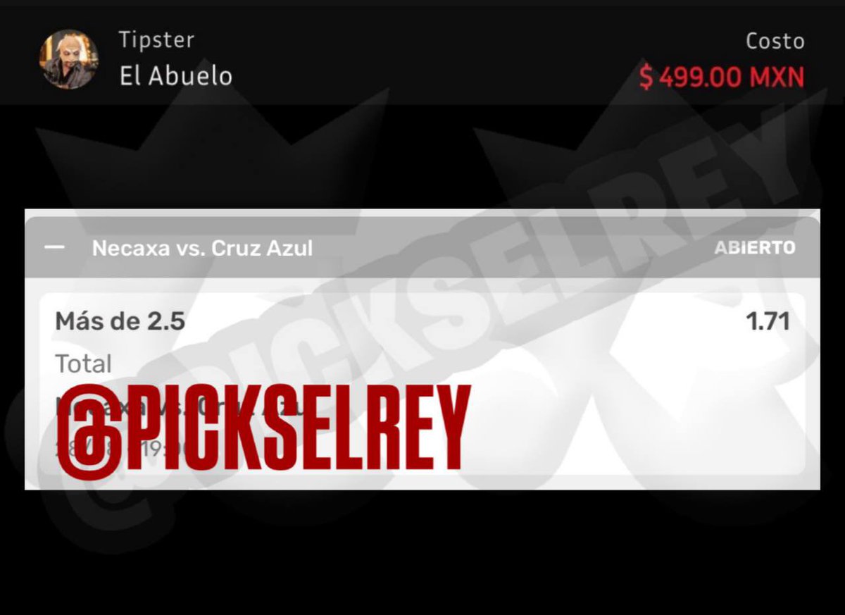 PicksElRey's tweet photo. Consejo Abuelo 👴🏻👑

Pick #12004 ⚾️ en Los Reyes App 👑

📌 PICKS GRATIS DE TODOS LOS TIPSTERS POR ACÁ: https://t.co/pnTUlmxK3F https://t.co/fqYyJo3CMq