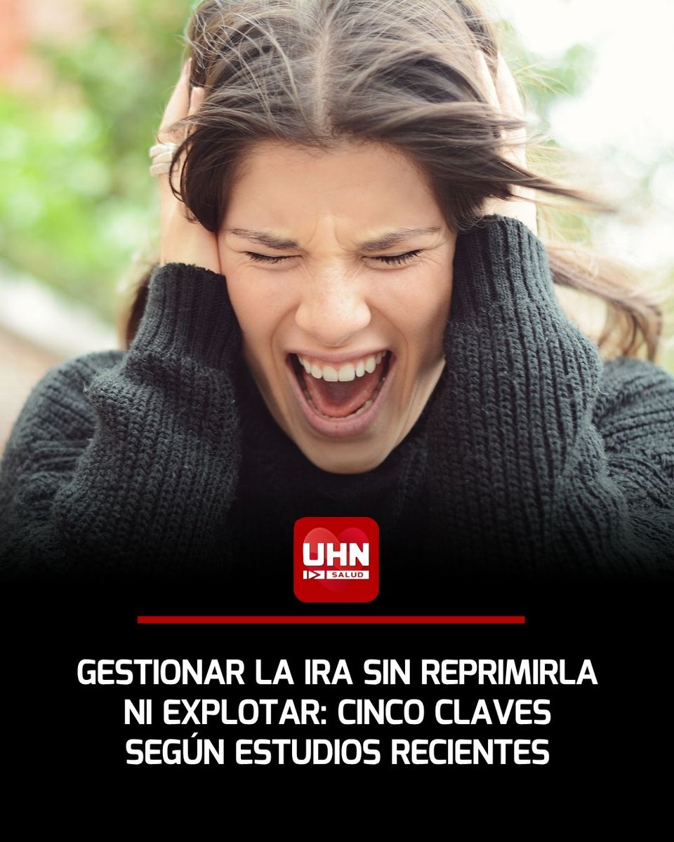UHN_Plus_Salud's tweet photo. 🩺‼️ | Dos metaanálisis publicados en 2025 en las revistas científicas Scientific Reports y Aggressive Behavior revelan que reprimir el enojo incrementa la irritación y la agresión, mientras que aplicar la reevaluación cognitiva y frenar la activación física ayuda a reducirlo. Para manejar esta emoción los especialistas recomiendan identificar los disparadores, cuestionar las intenciones atribuidas al otro, tomar pausas para recuperar la claridad mental y comunicar el malestar de forma asertiva.