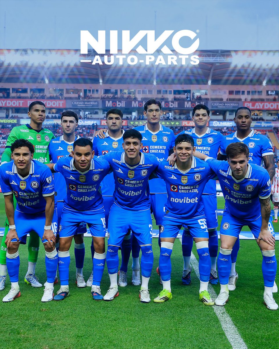 CruzAzul's tweet photo. EL XI CELESTE EN EL ESTADIO VICTORIA 😤

Presentado por Nikko Autoparts. https://t.co/FNpdsnCBtq