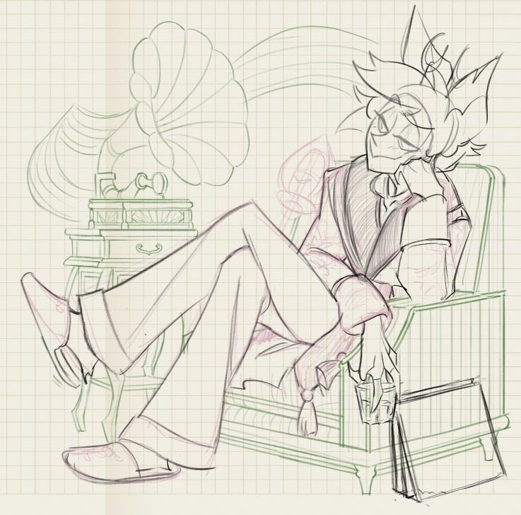 dokirosi's tweet photo. Alastor, the radio demon 📻 WIP #hazbinhotel https://t.co/FZwX0t59Sa