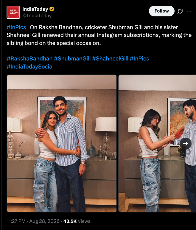 sharathbjgowda's tweet photo. @IndiaToday IndiaToday tech team would have built an agent which crawls insta and autopost it on x/insta via their handle, by autogenerating caption and hashtags, but they might be using so lower models that its hallucinating this level or thier prompt is so bad that...🤣🤣 https://t.co/YhhdjOaIr4