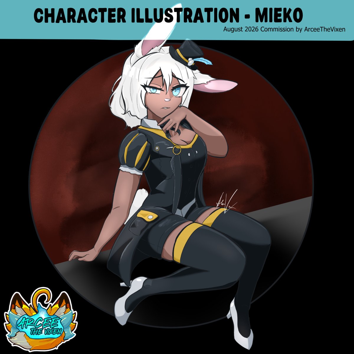 ArceetheVixen's tweet photo. #VGenComm Finished another lovely commission this month! Loved bringing Mieko to life for a client! ^.^ Is it bad I wanna draw her more? <.< https://t.co/Qp9eHAHt2l