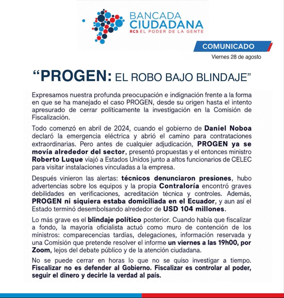 RonalGonzalezAs's tweet photo. 🔴#Atención
Para lavarle la cara al gobierno, la Comisiónde Fiscalización con mayoría gobiernista, convoca a sesión VIRTUAL, un viernes a las 19h30.

Veremos qué tan bajo puede llegar ADN para proteger la corrupción de su gobierno.

#ProgenEsNoboa
#NoboaEsProgen https://t.co/ezhQ12s7JU