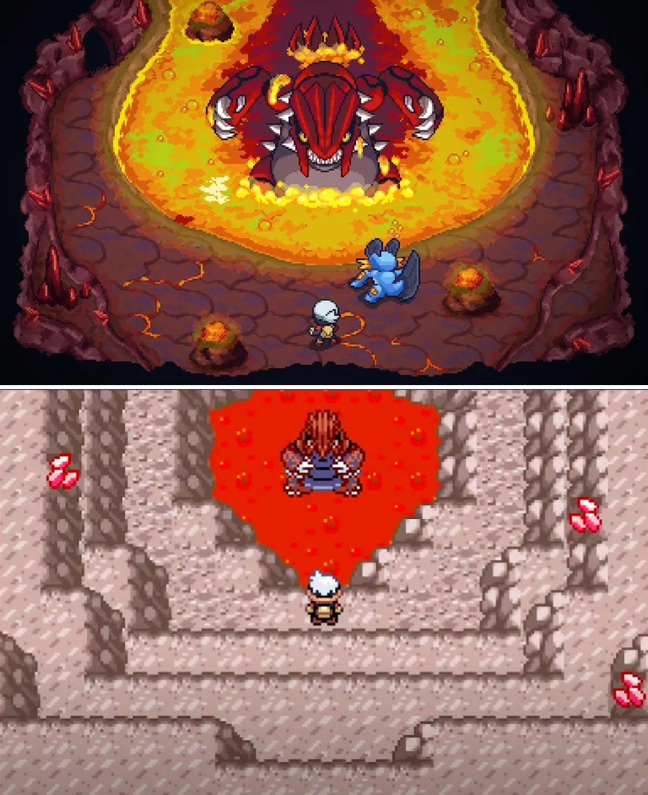 untitledanim8's tweet photo. Legendaries before vs after 

artwork by the artist @angryMonsterHam https://t.co/gd23ZmzPxq
