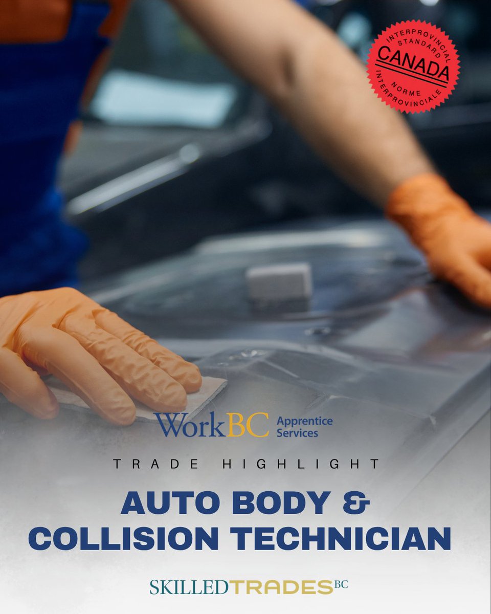 WorkBCAS's tweet photo. Auto Body and Collision Technicians repair damaged vehicles and help get them safely back on the road.

Learn more about becoming an Auto Body and Collision Technician: https://t.co/fJFVSkfRSL https://t.co/TI6mM6xt8V