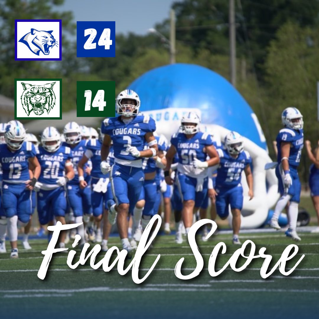 BA_Cougars's tweet photo. COUGARS GET THE W! 🏈🔥

BA is undefeated and moving to 2-0 on the season! The Cougars hit the road next week for a big district matchup against ACCS. https://t.co/wrFR9LE7h0