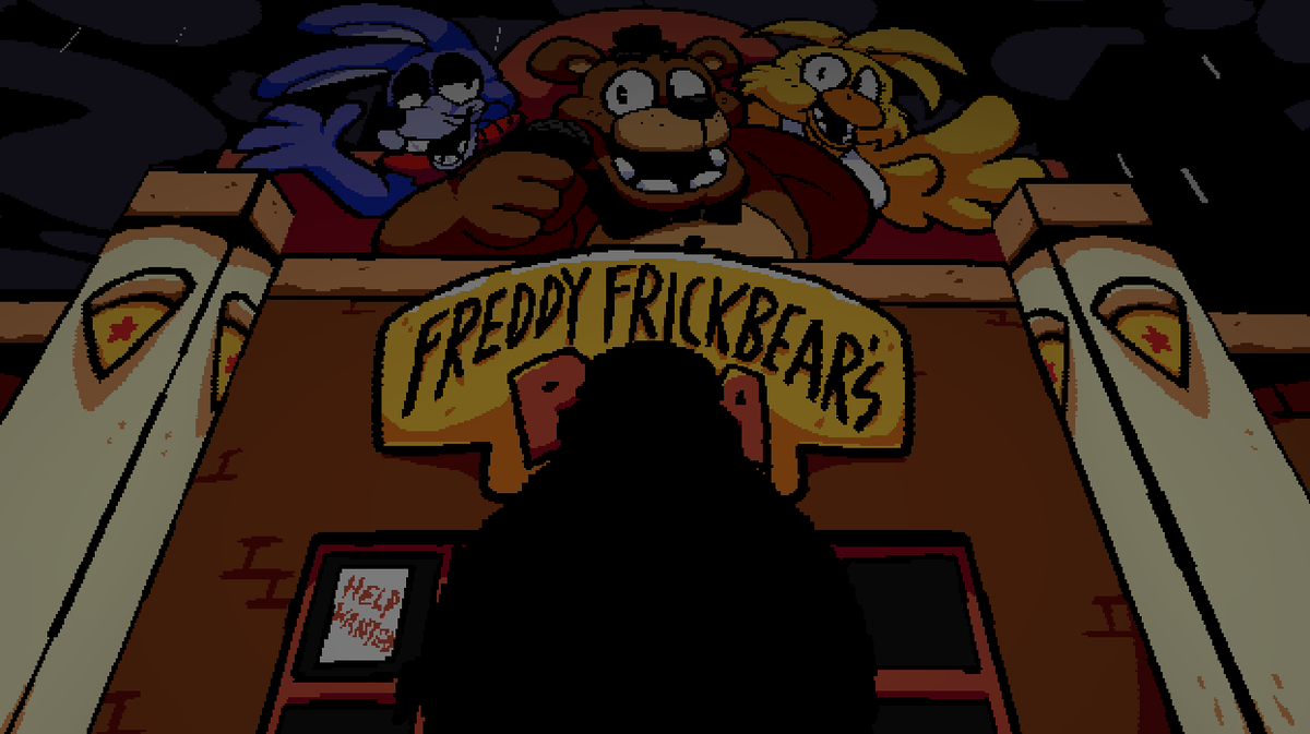 TheCross2Bear's tweet photo. [ ...As the man drowns in the old fisherman's lake... ]

[ ... ]

[ ...Somehow, he finds his way back to this. To this place. ]

[ It shouldn't be happening, and yet... ]

...Back to this place. Where my work remains unfinished, back to Freddy...

...hold on. https://t.co/MVdP2NLYuK