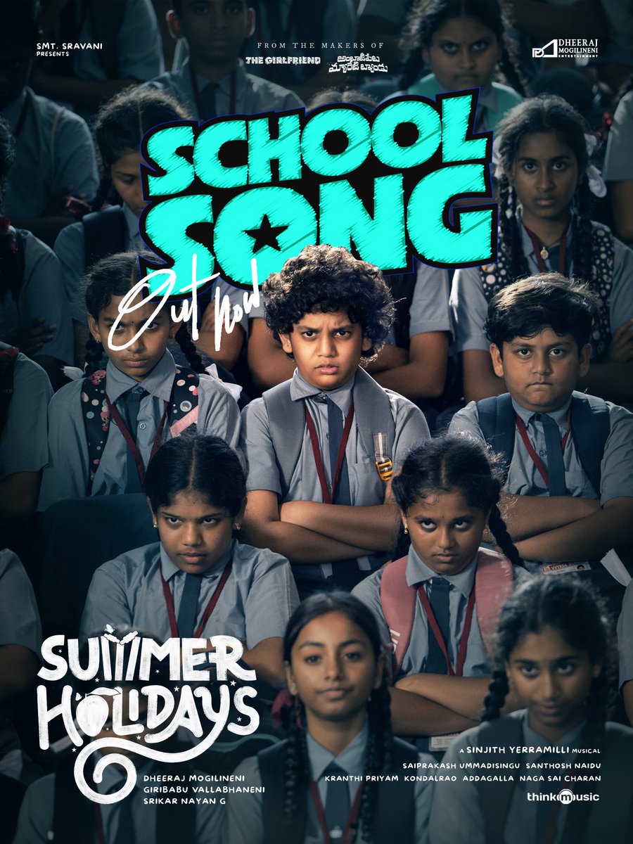 DheeMogilineni's tweet photo. The childhood school memories will keep rushing back as you vibe ❤️

#SchoolSong Lyrical Video from #SummerHolidays is here to rule your playlists 📖🎒✨

▶️ https://t.co/FRhrUo8gWZ https://t.co/bmQ8FsHQpE