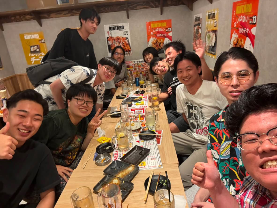 tonegawa3desuyo's tweet photo. 【今日（昨日）のアウトプット】

元朗報の中谷君がC組の歓迎会を開催させてたので行ってきました

愉快な酒豪達の集まりすぎて自分史上初の眠すぎて飲み会離脱をやらかしました

次は最後まで起きて逆柱平野君の言い訳を聞き届けたいです https://t.co/kjkcc0AGoV